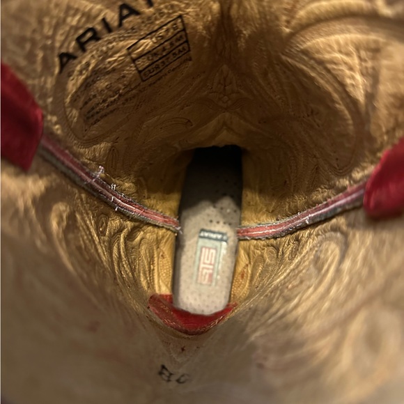 Ariat Women’s 7B Heritage Western Performance Red Boots Round Toe - Picture 10 of 10